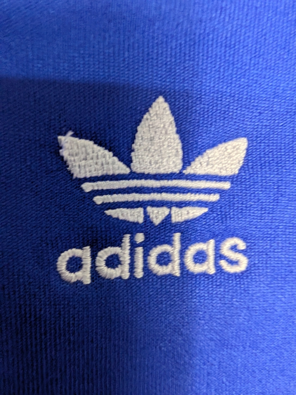 adidas Women's Blue Track Jacket - Classic Trefoil Detachable Sleves - Picture 10 of 12